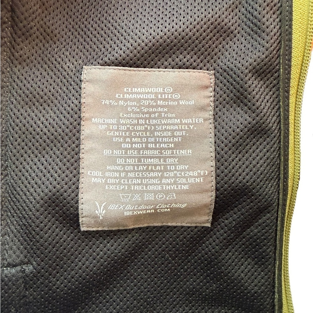 Ibex Women's Merino Wool Climawool Soft Shell Vest Green Size Small Full Zip - Picture 5 of 5